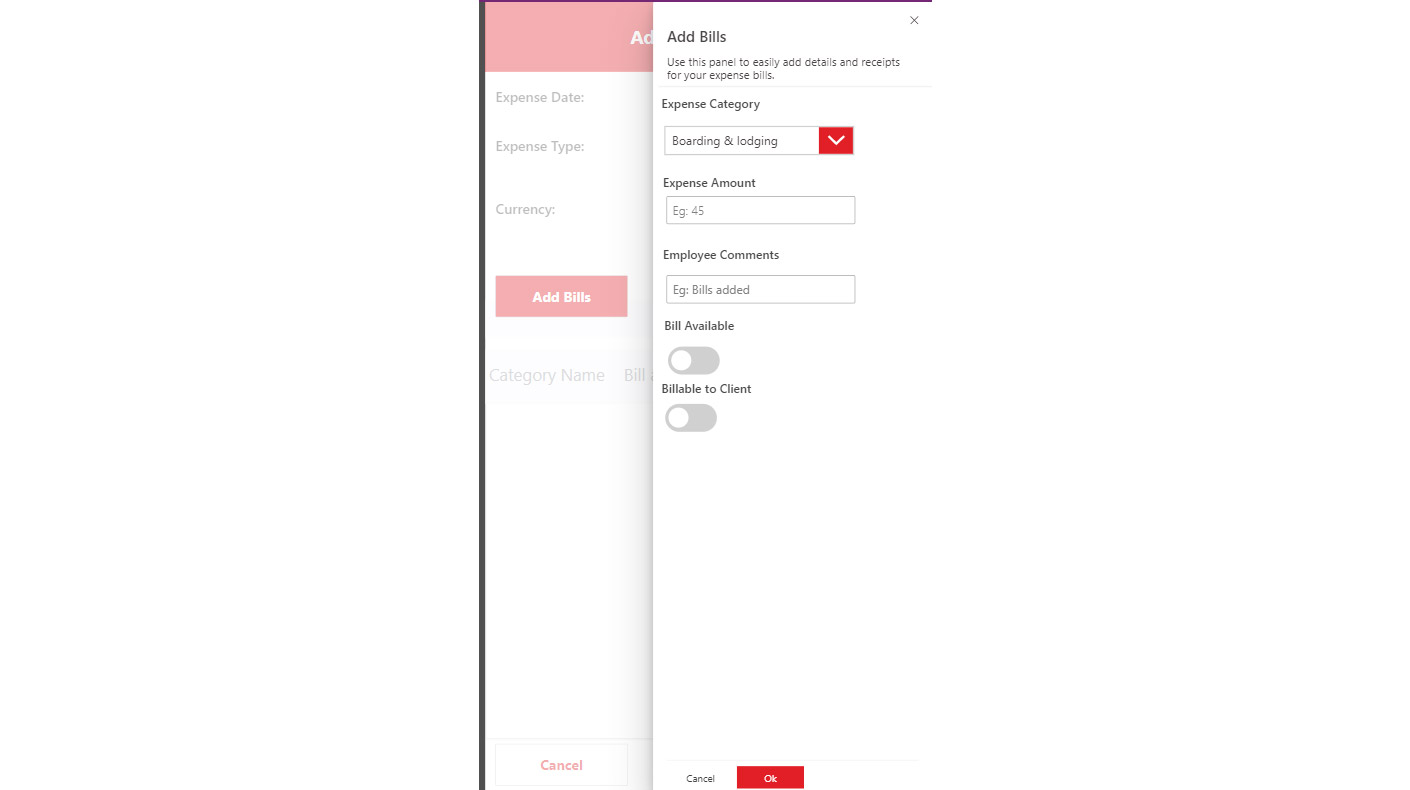 Mobile App - Add Bills Screen