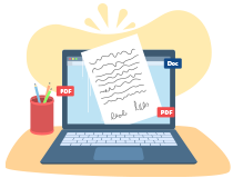 Handwritten PDF data entry