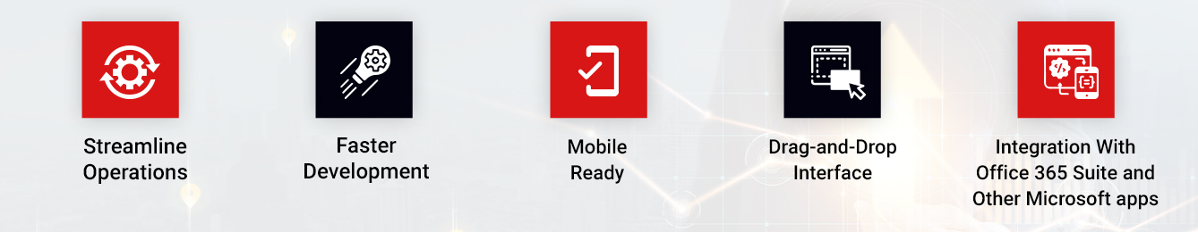 low-code application development features