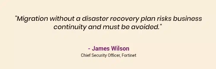 Migration Without Disaster recovery